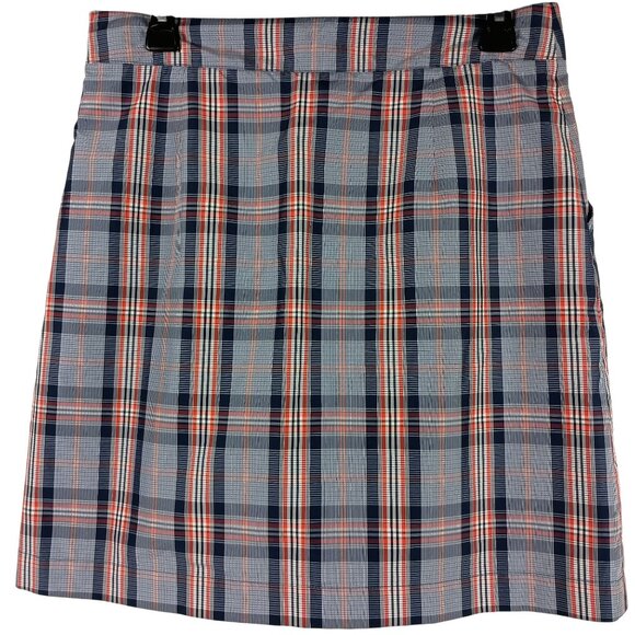 Golfino Womens Plaid Golf Skort With Pockets & Built-In Shorts Blue/Red Size 6 - Picture 4 of 8